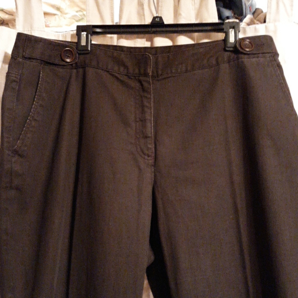 Womens brown stretch slacks
